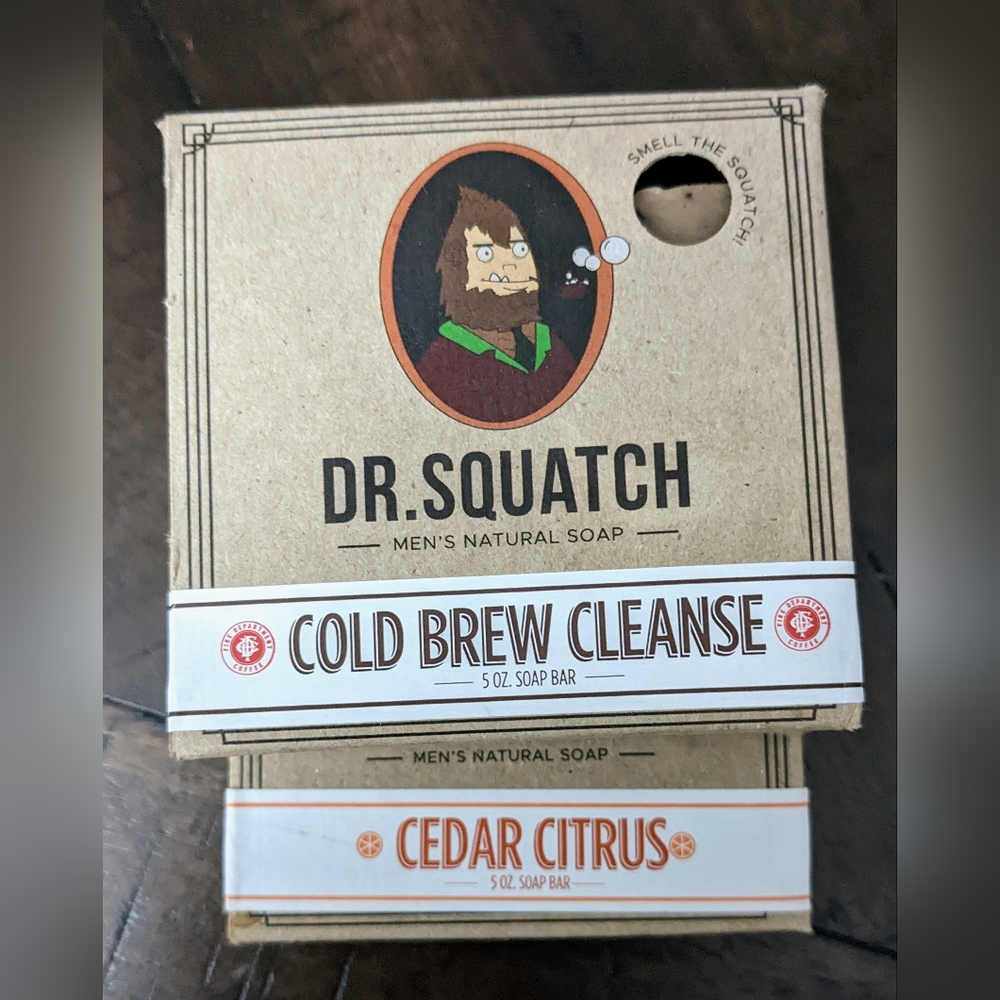 2 Bars of Dr. Sqautch men's natural soap